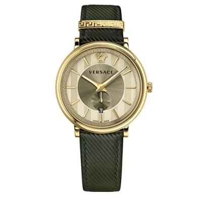 Afbeelding van Versace V Circle the Manifesto Gold VBQ03 0017 Heren Horloge Groen 42 MM
