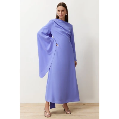 Afbeelding van Trendyol Mink Shawl Gedetailleerde Gevoerde Avondjurk Tctss24Db00036