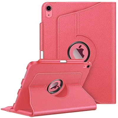 Afbeelding van FINTIE Roterende hoes compatibel met iPad 10e generatie (model 2022) 10,9 inch 360 graden draaibare beschermhoes potloodhouder, automatisch waken/slapen, roze