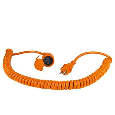 Afbeelding van AS Schwabe 70415 Stroom Verlengkabel 16 A Oranje, Zwart 5.00 m H07BQ F 3G 2,5 mm² Spiraalkabel