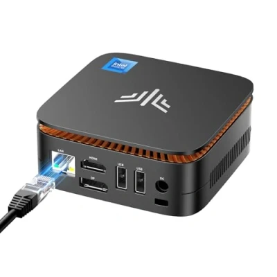 Afbeelding van NiPoGi Mini pc, 12e generatie Alder Lake N100 (tot 3,4 GHz, TDP 6 W) 16 GB DDR4/1024 M.2 NVMe SSD, Desktop PC WiFi 6/BT 5.2/RJ45, Computer 4K @60HZ UHD Dual Display, Micro VESA voor