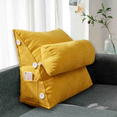 Afbeelding van YSZBD Leeskussen Kussen Rugleuning Rugsteun voor bed Bolster Hoofdbord Wigkussen Ondersteuning Daybed (#2,45x22x50cm)