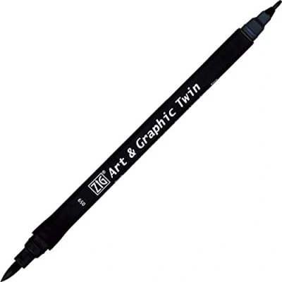 Afbeelding van ZIG Art &amp; Graphic Twin Tip brush marker Peacock Blue