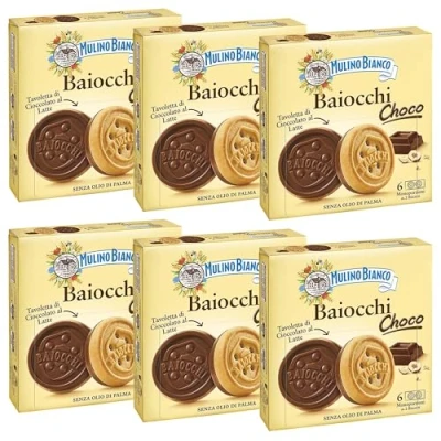 Afbeelding van MULINO BIANCO Baiocchi Italiaanse Koekjes met vulling (x6, Choco)