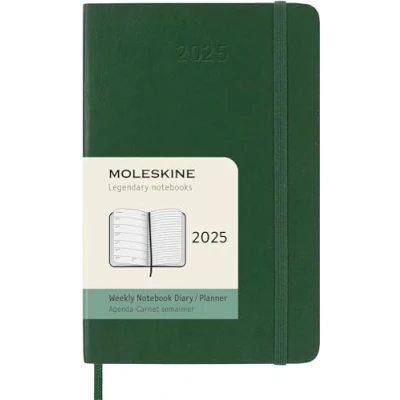 Afbeelding van Moleskine 12 Maanden Agenda 2025 Wekelijks Pocket Zachte Kaft Mirthe Groen