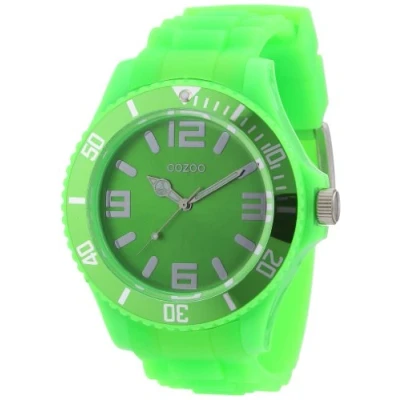Afbeelding van OOZOO Timepieces fluo groene horloge met rubber band C4656