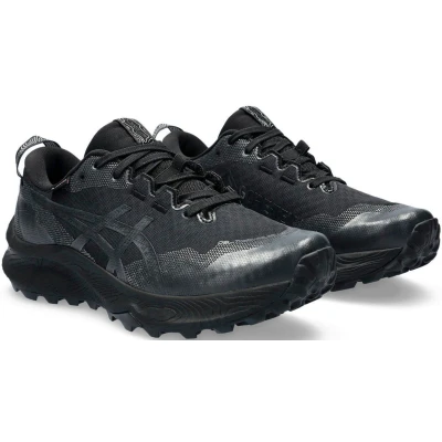 Afbeelding van Asics Geltrabuco 12 GTX Trail hardloopschoenen, Dames, Maat: 37.5, Black/graphite grey Textiel/ synthetisch
