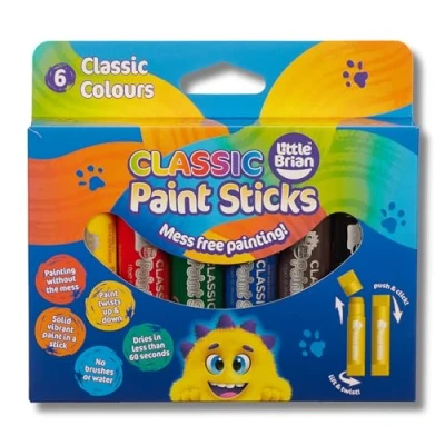 Afbeelding van Little Brian LBPS10CA6 Paint Sticks schilderstiften, klassieke kleuren (6 pack)