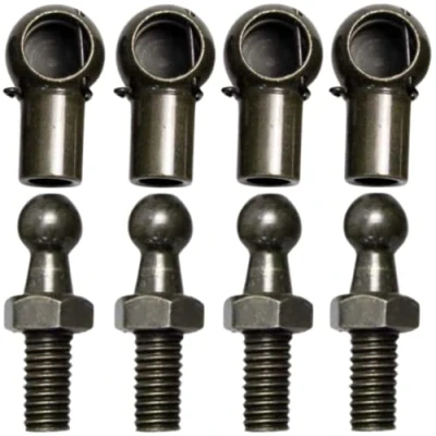 Afbeelding van JINGLINGKJ 10MM Ball Socket M8 Mannelijke Schroef Bout M6 Vrouwelijke Draad Afneembare Gas Lente Metalen Kogelgewricht Connector met End Fitting Lager Gewricht 4 STKS (4 M6)