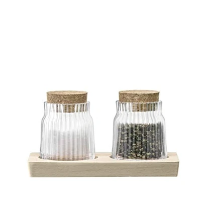 Afbeelding van L.S.A. Gio Line Voorraadpot 9x16,7x10 cm Glas en Kurk