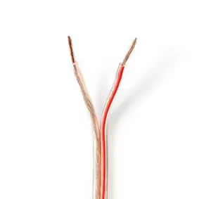 Afbeelding van Luidsprekerkabel op rol 100 meter (2.5 mm², 100% koper, Transparant)
