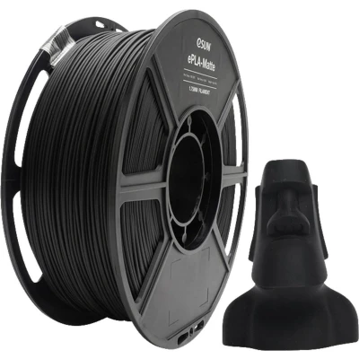 Afbeelding van ESUN ePLA Matte Black Filament PLA mat 1.75 mm 1 kg Zwart (mat)