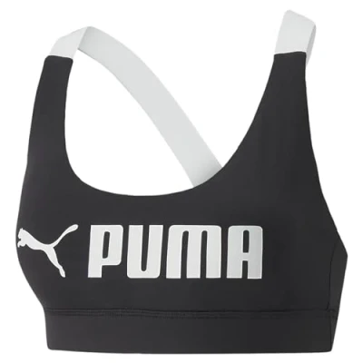 Afbeelding van Puma level 2 sportbh zwart/wit