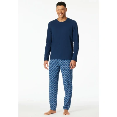 Afbeelding van Schiesser SET Pyjama, Heren, Maat: 54, Dunkelblau