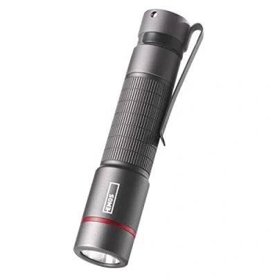 Afbeelding van EMOS Super heldere mini zaklamp, waterbestendige IP65 CREE ledpenlamp, 170 lm metalen zaklamp met 100 m lichtbereik, stalen clip P3160, zwart