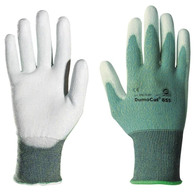 Afbeelding van Honeywell Snijbestendige handschoen maat 8 groen blauw/wit EN 388 PSA categorie II polyamide vezel tricot m.polyurethaan 10 paar 065508141E