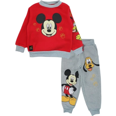 Afbeelding van Disney Mickey Mouse Set / Joggingpak Huispak Vrijetijdspak Pluto Maat 116