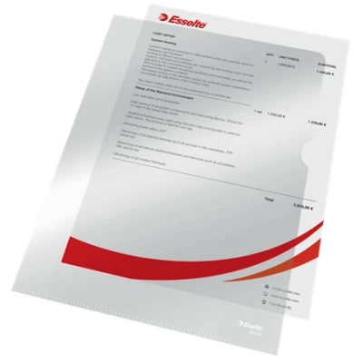 Afbeelding van L map Esselte standaard copy safe 0.11mm PP A4 glashelder