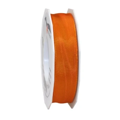 Afbeelding van C.E. Pattberg Präsent Lyon Taffetalint met draad mandarijn 25 mm breedte, m lengte