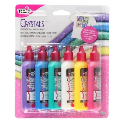 Afbeelding van Tulip Dimensional fabric paint Crystal 6stuks