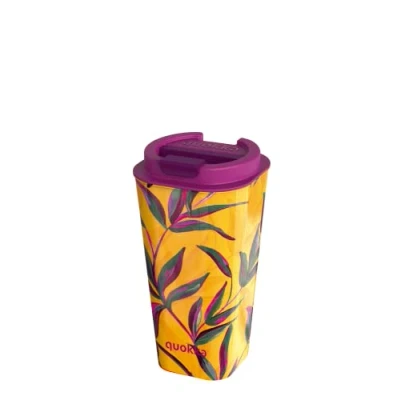 Afbeelding van Quokka Dubbelwandige koffiebeker PP Flux Sun Garden 450 ml