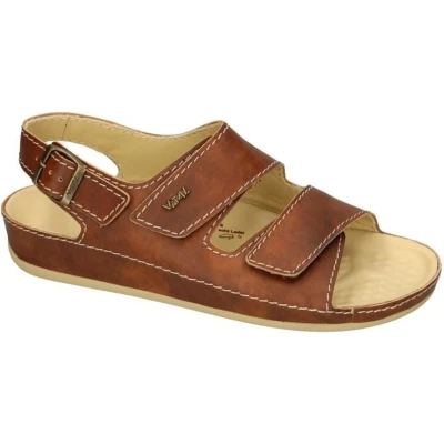 Afbeelding van Vital Heren cognac/caramel sandalen maat 41
