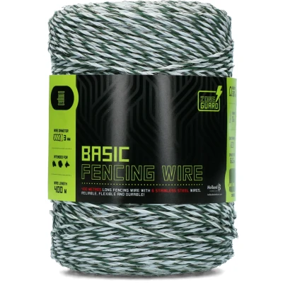 Afbeelding van ZoneGuard 3 mm Basic afrasteringsdraad Wit 400 m