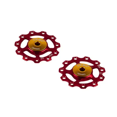 Afbeelding van CEMA Derailleurwieltjes ALU 9/10/11V RVS Keramisch rood