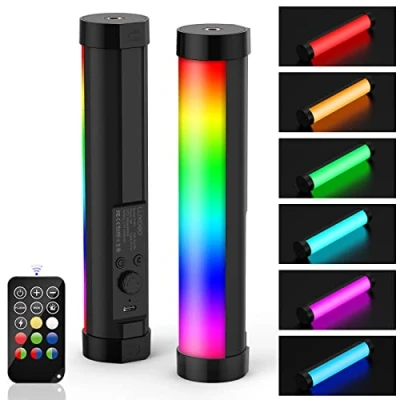 Afbeelding van LUXCEO P100 RGB tube videoverlichting, draagbare fotolamp voor Tiktok, YouTube, video opname, buitenverlichting, CRI 95+, TCLI 99+, 2000 mAh, 3000/6000 K