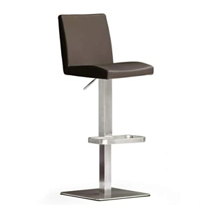 Afbeelding van MCA furniture Bistrostoel BARBECOOL met rugleuning, vierkante voetplaat, 180 draaibaar, zithoogte van 56 81 cm