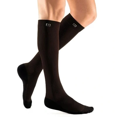 Afbeelding van medi mediven Active compressiekousen Compressie kniekousen met hielversterking KKL 2 Brown Maat: II Gesl. kant Normaal