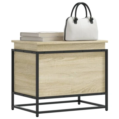 Afbeelding van vidaXL Opbergbox met deksel 60x40x51,5 cm bewerkt hout sonoma eiken