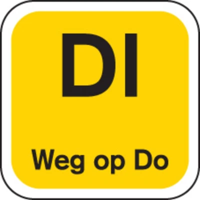 Afbeelding van Foodsecure daglabel dinsdag weg op donderdag
