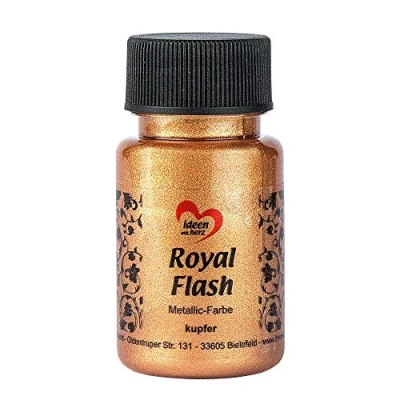 Afbeelding van Royal Flash, acrylverf, metallic, met fijnste glitterdeeltjes, 50 ml (koper)