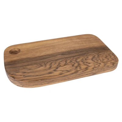 Afbeelding van Krumble Serveerplank ronde hoeken + gat in 1 hoek Donker hout M