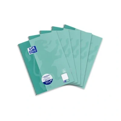 Afbeelding van Oxford Collegeblok A4 punt geruit/gestippeld, 80 vellen, groenblauw, 5 stuks