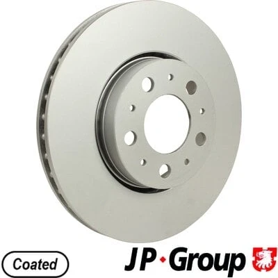 Afbeelding van JP GROUP Remschijf VOLVO: V70 2, S60 I, XC70 I Cross Country Vooras 286mm 26mm 5 Geventileerd Gecoat 4963100700 272403,2724032,2724037,31262706