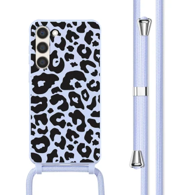 Afbeelding van Samsung Galaxy S23 Hoesje Siliconen en TPU (zacht) imoshion Softcase/Koordhoesje/Backcover Animal Lila Telefoonhoesje