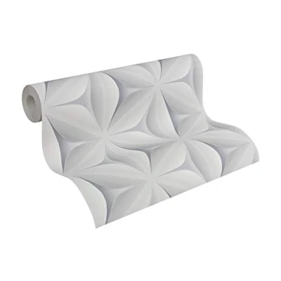 Afbeelding van A.S. Création Vliesbehang Scandinavisch 2 behang met sterrenpatroon geometrisch grafisch 10,05 m x 0,53 grijs Made in Germany 960421 96042 1