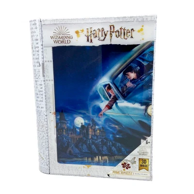 Afbeelding van Harry Potter &amp; Ron vliegen over Zweinstein Puzzel 300 stk 41x31 cm met 3D lenticulair effect