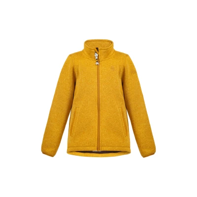 Afbeelding van DREIMASTER Gebreid Fleecejack 116 / Mosterd Melange 100% Polyester