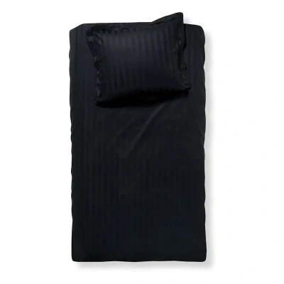 Afbeelding van Dekbedovertrek Damai Linea Satijn Black onyx