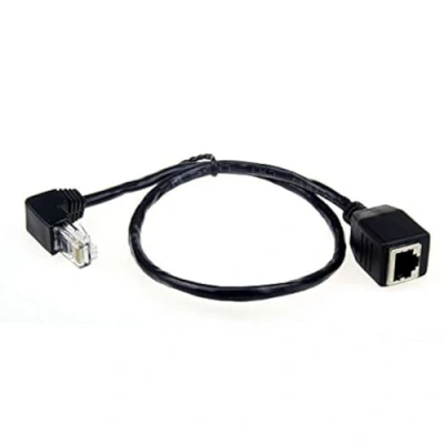 Afbeelding van Omlaag schuin 90 graden 8P8C FTP STP UTP Cat 5e Male naar Female Lan Ethernet Netwerkverlengkabel 50 cm CableCC