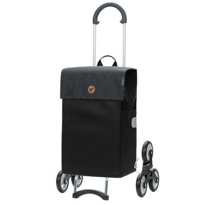 Afbeelding van Andersen Shopper Scala staal met wiel Ø 3 x 13 cm en 47 liter tas Hera zwart