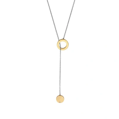 Afbeelding van Esprit ESNL00492370 Loop collier Staal geelgoudverguld Zilver en goudkleurig