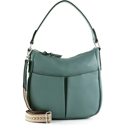 Afbeelding van FREDsBRUDER Leren Schoudertas Bloomfield Hobo Daylight Blue Blauwgrijs