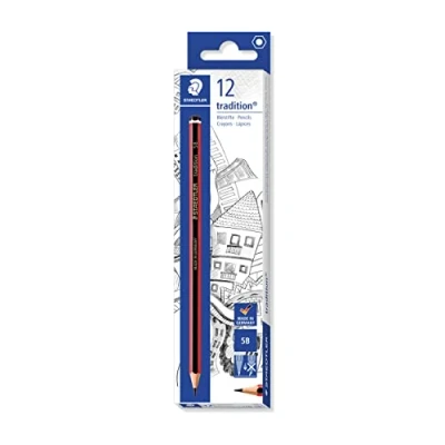 Afbeelding van STAEDTLER 110 5B VE potlood traditie (verhoogde breukvastheid, zeskantvorm, hoge kwaliteit, 12 potloden in kartonnen etui, hardheid 5B)