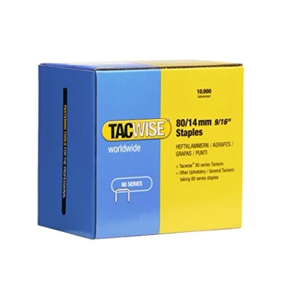 Afbeelding van TACWISE 0385 nietjes, verzinkt, type 80/14 mm, verpakking van 10.000 stuks, 14 mm