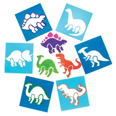Afbeelding van Baker Ross AR942 sjablonen &quot;Dinosaurus&quot; voor kinderen, knutselwerk en decoraties (6 stuks)