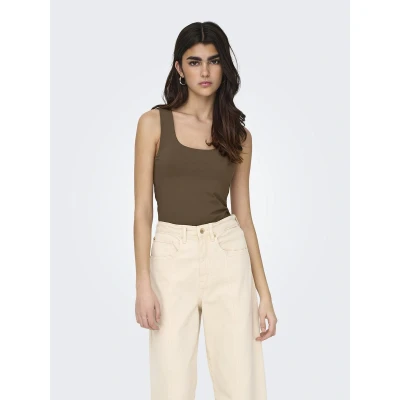 Afbeelding van Only Onlea S L 2 Ways Fit Top Jrs Noos 15278090 Midden Bruin Dames The Stone